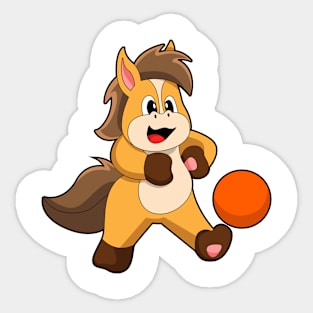 Horse as Soccer player with Soccer ball Sticker